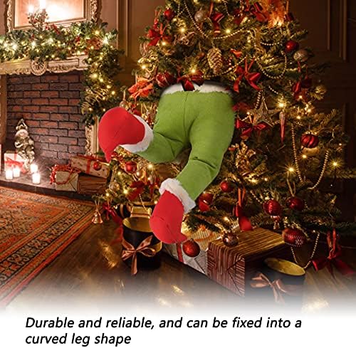 עץ חג המולד תקוע טופר קישוטי גרלנד קישודים שדונים זרועות גנב רגל ממולאת שדון, קישוטי עץ גוף, עיצוב עץ חג המולד, רגלי
