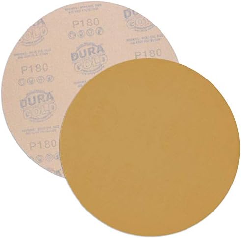 דורה -זהב פרמיום 9 דיסקים מלטשים קיר גבס - 180 חצץ - דיסקי נייר זכוכית בעלי ביצועים גבוהים עם גיבוי וו ולולאה, שוחק