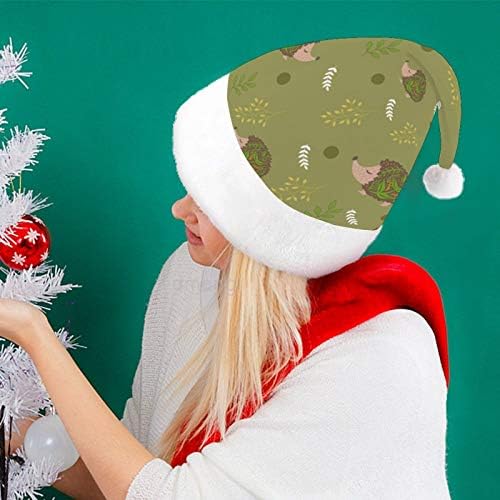חג המולד סנטה כובע, חמוד קיפוד חג המולד חג כובע למבוגרים, יוניסקס נוחות חג המולד כובעי לשנה חדשה חגיגי תלבושות חג מסיבת