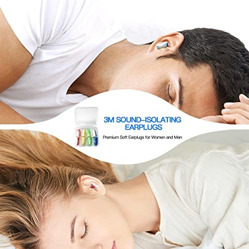8 תקעי אוזן חבילה תואמים לשוק - אטמי אוזניים קצף לשינה לתעלות אוזניים קטנות! ביטול רעש 32 dB, חסימת קול, אטמי אוזניים