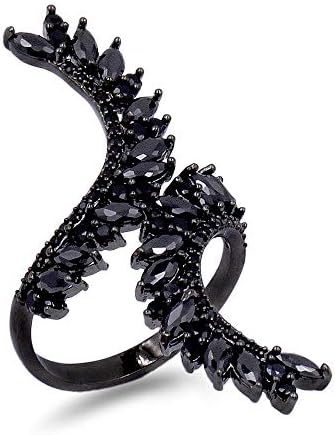 לבנסיוס קוקטייל אופנה טבעת גודל מתכוונן מ 6-8. 5 צ מרקיזה צורת תכשיטי עבור נשים