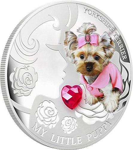 2013 פיג'י - כלבים וחתולים - שחרור 1 - הגור הקטן שלי - יורקשייר טרייר - 1oz - מטבע כסף - $ 2 לא מחולק