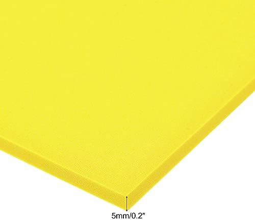 גיליונות קצף של Eva Eva צהובים 10 x 10 אינץ 'עובי 5 ממ למלאכה פרויקטים של DIY, 8 יח'