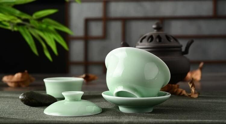 סינית איכותית מסורתית מסורתית מסורתית גאי וואן סט תה סין סין דהואה כוס תה עצם גאיוואן חרסינה כוס תה סט קומקום
