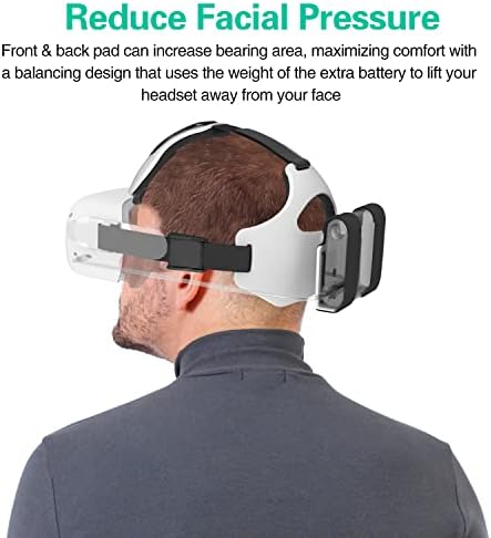 רצועת ראש Sevenka ו- VR מסכת כיסוי פנים לאוזניות Oculus Quest 2 VR