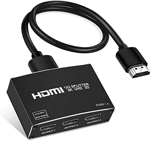 NewCare 4K HDMI Splitter 1 ב- 3 Out 4K@60Hz 1 ב -2 חילוץ שמע מפצל HDMI