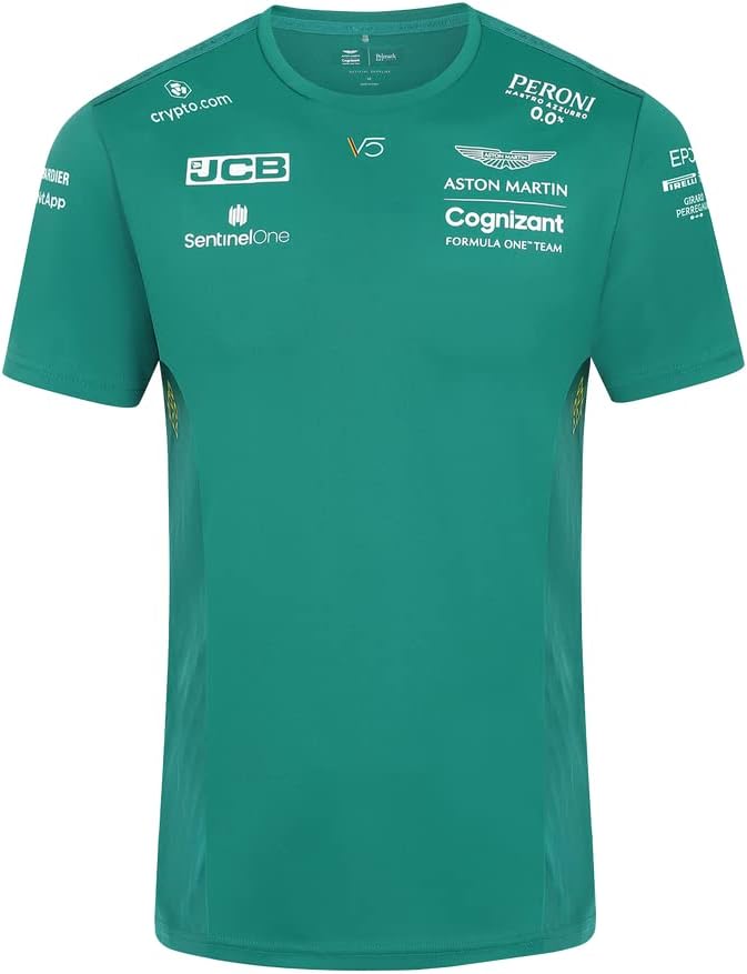 F1 אסטון מרטין קוגניזנט 2022 חולצת טריקו של צוות סבסטיאן וטל של גברים